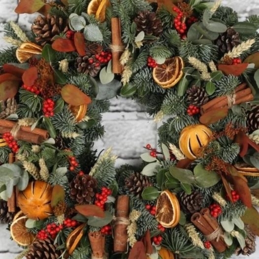 Bodmin Christmas Luxury Wreath Workshops Rhubarb @ No.4